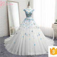 Newest Wedding Dress Flower Beaded Deep V Neck Sexy Wedding Dress Ball 2017